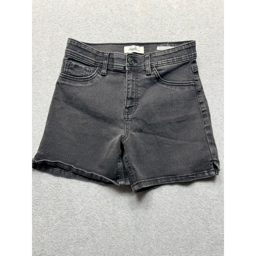 Angels Forever Young 360 Sculpt Denim Shorts Washed Black Gray Sz 4